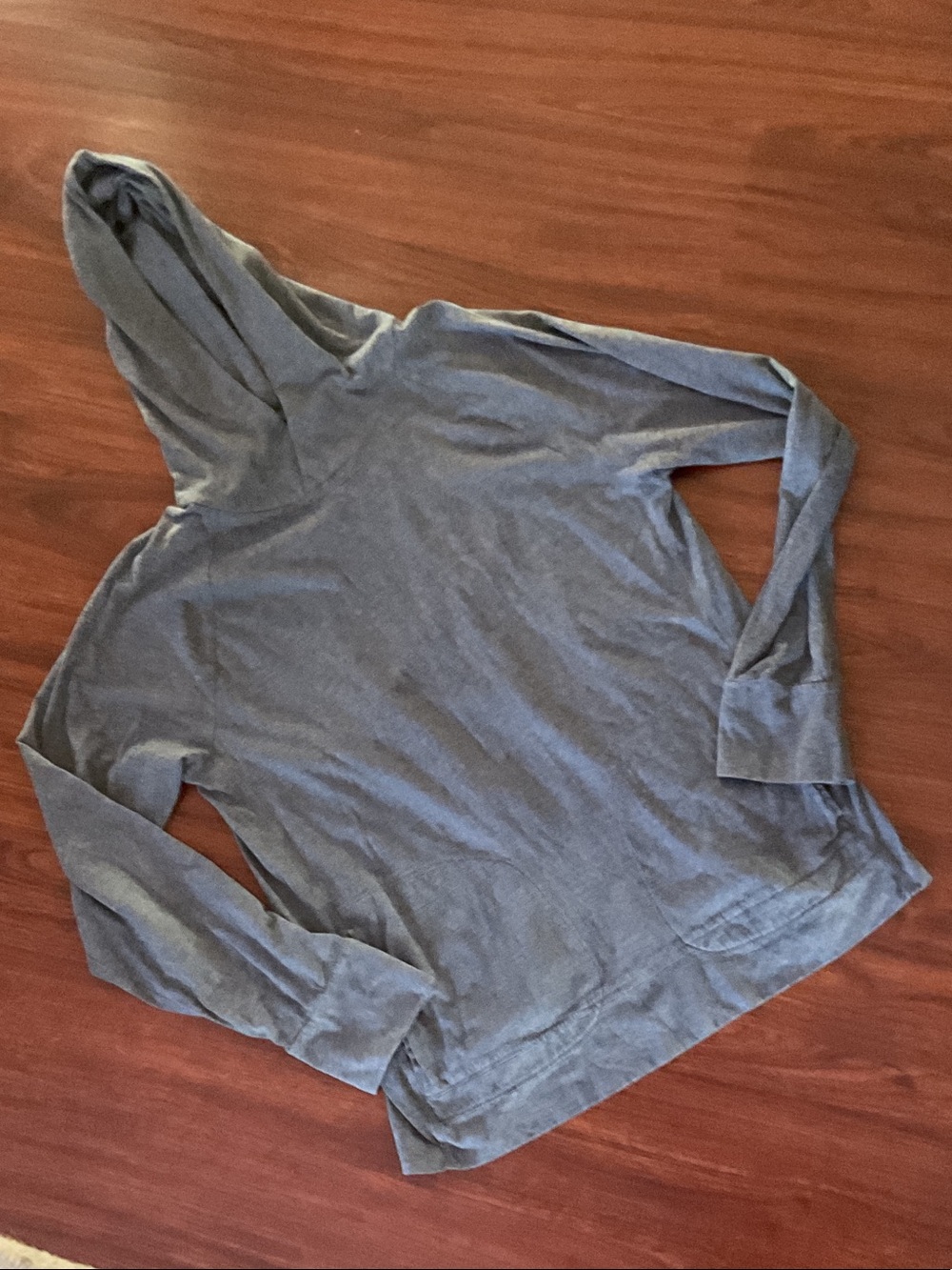 GAP Heather Gray Hooded Women's Pullover sweatshirt with pockets
